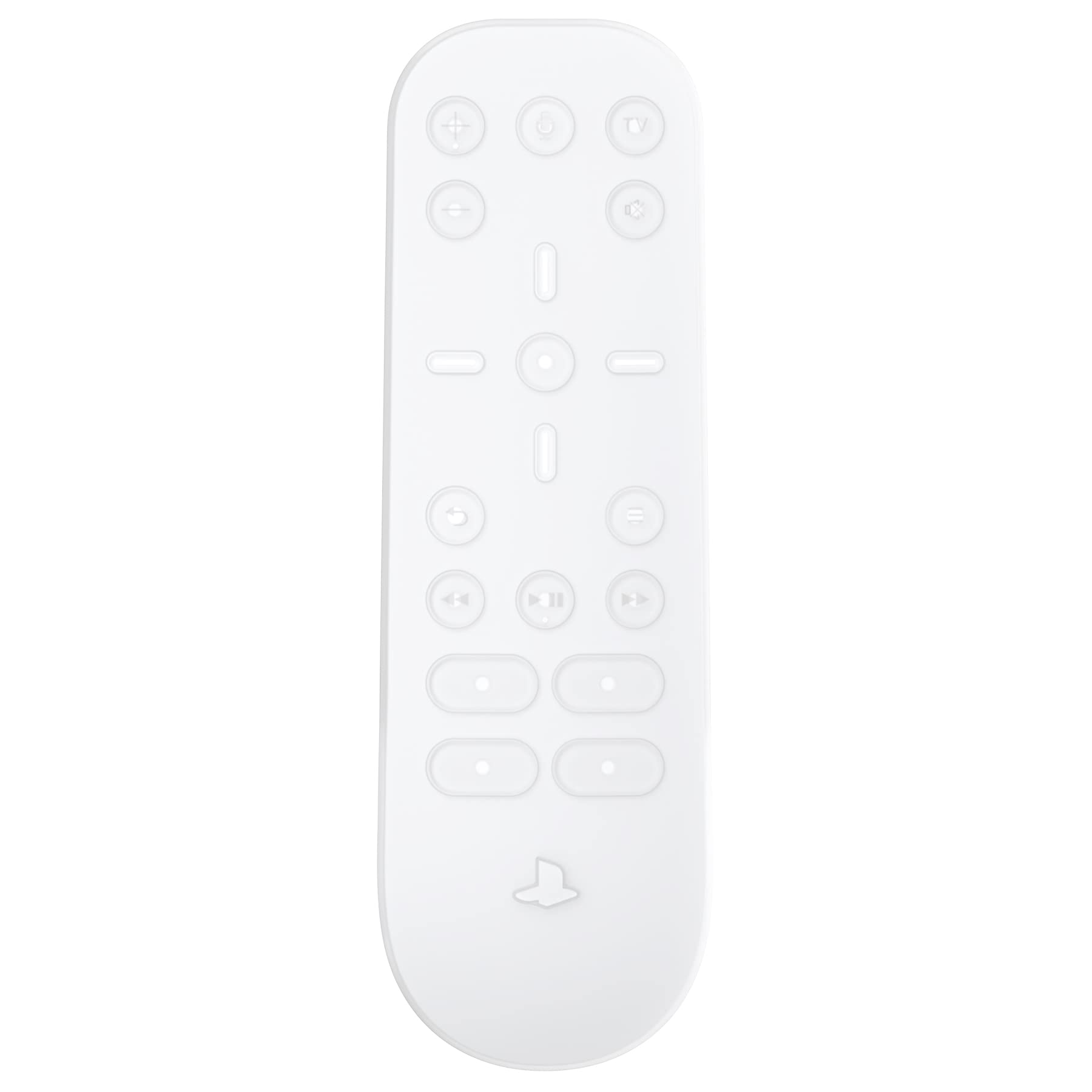 PlayVital Silicone Protective Remote Case for ps5 Media Remote Cover, Ergonomic Design Full Body Protector Skin for ps5 Remote Control - Clear White