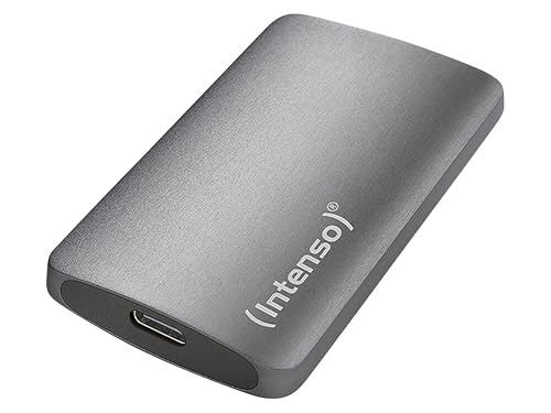 Intenso TX800 Externe SSD, 500 GB, bis zu 2100 MB/s, Portable Solid State Drive, USB 3.2 Gen 2x2, USB-C, Aluminiumgehäuse, Anthrazit, Windows & Mac