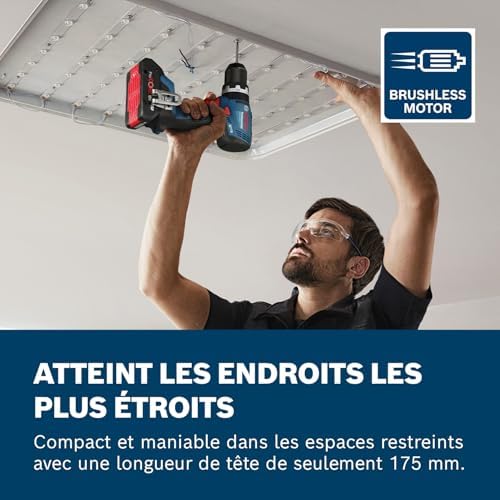 18V System Perceuse-visseuse sans fil GSB 18V-65 (moteur sans balais, longueur de tête 175, 2 batteries GBA 18V 5.0Ah incl., chargeur GAL 18V-40, L-BOXX)