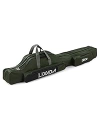 Lixada Carrete portable de lona para caña de pescar. Bolsa organizador bolsa de aparejos de pesca de 100 cm 130 cm 150 cm