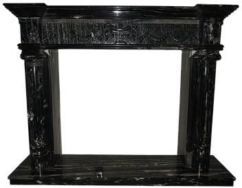 Black and White Polished Marble Fireplace Surround FPS-20