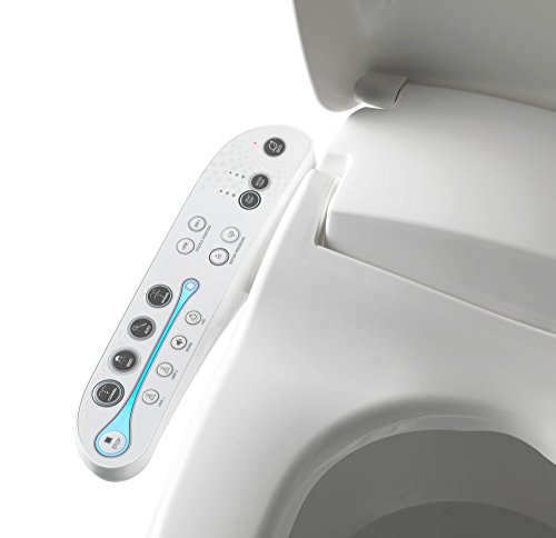 BioBidet A7 Aura Elongated Bidet Toilet Seat | White | Adjustable Heated Seat | Warm Water | Air Dryer | Stainless Steel Nozzle
