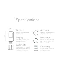 Corentium Home Radon Detector por Airthings 223 portátil, ligero, fácil de usar, (3) funciona con pilas AAA, versión de Estados Unidos, pCi L, Paquete de 1