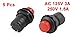 uxcell 5 Pcs 3A/125VAC 1.5A/250VAC Latching Red Push Button Switch SPST On/Off