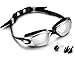 Wigoo Swim Goggles - Swimming Goggles No Leaking, Anti-Fog, UV Protection - Free Protection Case with Swim Silicone Cap, Earplugs, Nose Clips - Size for Men Women Adult Youth Kids Child (Black)