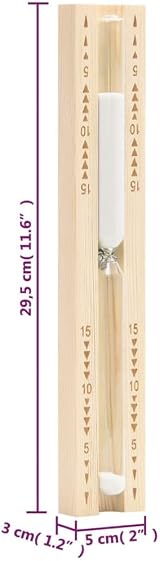 TEKEET 15-Minute Sauna Sand Timer Solid Wood Pine for Home & Garden view 5