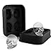 3D Skull Ice Mold for 4 big Skull plus Ice Cubes Tray for 15 ice cubes, 2 Packs Combination in Black, easy release silicon molds