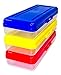 HQ Advance Products Plastic School Box, Extra Long, Assorted Color Tops (38006)