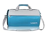 MIER Barrel Travel Sports Bag for Women and Men Small Gym Bag with Shoes Compartment 19.7inches(Blue)
