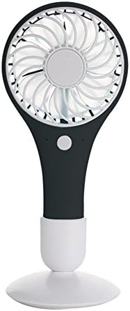 JTONG Portable Handfan Mini Fan USB Rechargeable Electric Fan Air Cooling Handheld Fan Desktop Table Fan Personal Cooling Fans with Pedestal for Home Desktop Travel and Outdoor (Black)