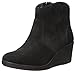 crocs Women's Leigh Suede Wedge Boot, Black, 8 M US