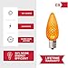 HLO Lighting Set of 25 Orange C9 Faceted LED Christmas Light Bulbs for Indoor & Outdoor Use | Durable Replacement Bulbs