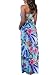 HOTAPEI Women's Strapless Vintage Floral Print Party Maxi Dresses Mint Tropical Medium