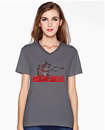 Metal Gear Solid V Phantom Pain Graphic Print Women's V Neck Vintage T Shirt
