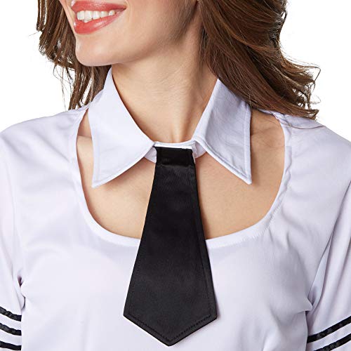 dressforfun 900503 Damenkostüm Marineoffizierin, Weibliches Matrosen-Outfit in Schwarz und Weiß (M| Nr. 302433) – Bild 6