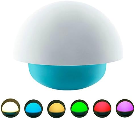 Lafedy Night Light Tumbler Mushroom Design Colorful Touch Sensor Dimmable LED Night Lights with Softlight,Stronglight and 7 Colorful Light Baby Room, Bedroom, Nursery, Outdoor (Blue)