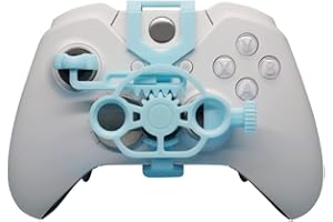 Hesupy Mini Steering Wheel for Xbox One X/S/Elite Controller, 3D Printing Mini Auxiliary Racing Wheel Replacement for Xbox One/X/S/Elite Racing Games Accessories (Blue)