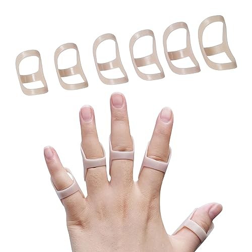 Soft Home 6 Pack Oval Finger Splints Waterproof Finger Splint for Arthritis, Trigger Finger,Mallet Fingers - Trigger Finger splints For Thumb, Index, Middle, Pinky or Ring Finger (7,8,9,10,11,12)