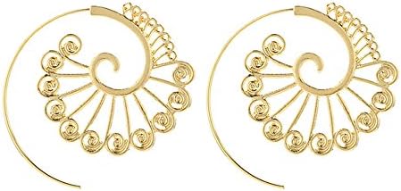 Golden Helix Earrings Vintage Heart Shape Cuff Earrings for Women