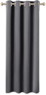 PONY DANCE Grey Blackout Curtain 52x95 Inch Eyelet Thermal Sun Blocking