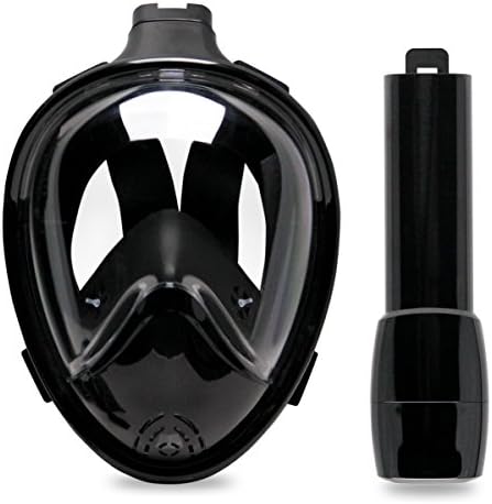 Gone Snorkeling 180° Seaview Full Face Panoramic Snorkel Mask- Underwater Snorkeling Mask With Soft Adjustable Head Straps For Adult And Kids- Easy Breath, Tubeless Design With Anti-Fog, Anti-Leak