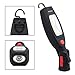 Proster LED Work Light 3W Rotatable LED COB Inspection Lamp with 2 Modes Rechargeable Flashlight Torch with Hanging Hook and Magnetic Base for Auto Repair Garage Emergencies Caving Camping Hunting