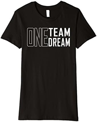 Womens One Team One Dream Tee Shirt Medium Black
