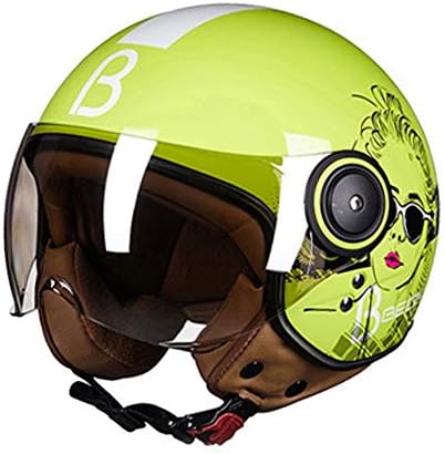 YLee Harley helmet open interview retro anti-collision safety helmet anti-UV goggles/DOT approved/retro scooter four seasons men and women helmet,L