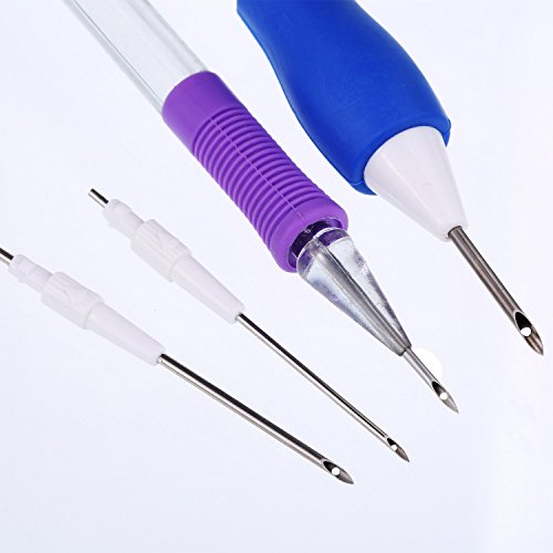 image for Bememo Embroidery Stitching Punch Needle Kit Embroidery Pen with Stora