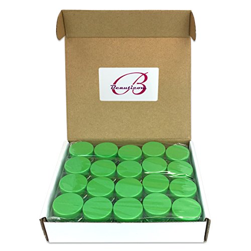 (Quantity: 300 Pieces) Beauticom 10G/10ML Round Clear Jars with GREEN Lids for Scrubs, Oils, Salves, Creams, Lotions, Liquid, Powder, Glitter, Sample Products - BPA Free