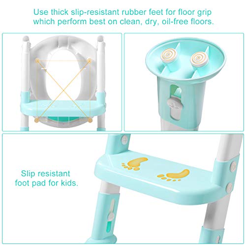 image for Coindivi Kids Potty Training Seat Toddler Toilet Seat with Step Stool 