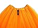 Women's, Teen, Adult Classic Elastic 3, 4, 5 Layered Tulle Tutu Skirt (One Size, Orange 3Layer)