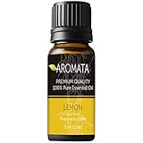 100%-Pure Lemon Essential Oil by AROMATA -- Enjoy the uplifting, cleansing, detoxifying benefits of this premium-quality, undiluted, therapeutic-grade lemon oil and buy with confidence thanks to our 100% money-back guarantee. (15ml)