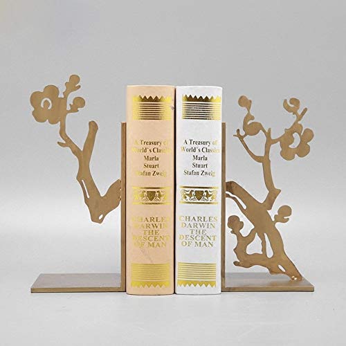 MQW Modern Creative Plum Metal Bookend Magazine Shelf Fashion Home Living Room Bedroom Hotel Cafe Decoration 22 10 22CM Delicate and Beautiful
