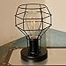 Magland Small Lamp Vintage Industrial Bedside Table Lamp for Bedroom and Farmhouse Decor with E26 Type A19 Led Warm Bulb Included, Black 9