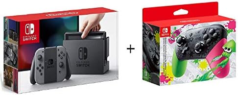 Nintendo Switch Console Grey With Splatoon Controller V2