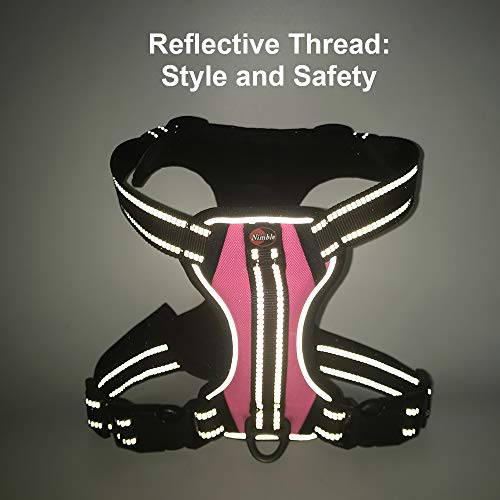 Dog Harness No Pull Dog Vest with Leash Adjustable & Reflective Pet Vest Harnesses and Leash Easy Control for Small Medium Large Dogs (Small, Pink) - Thumbnail 4