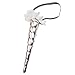 Aiernuo Silver Shiny Unicorn Horn Glitter Elastic Headband Spiral Unicorn Horn for Cosplay Costume Decor
