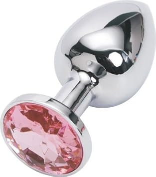 Outop 1 Stk. Kleine Anal Butt Plug mit rosa Kristall für Pony Spiel oder gag Anfänger