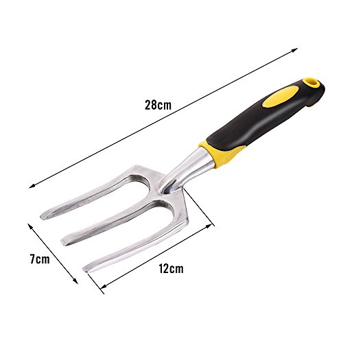 image for NUZAMAS Garden Tools Set of 5 Including Trowel, Transplanter, Cultivat