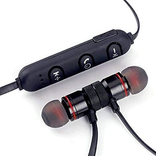SNEHI Sweatproof Wireless Bluetooth Earphones with Mic and Stereo Sound for ASUS Zenfone Max Pro M1 (Black)