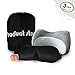 Cooling Gel Memory Foam Neck & Travel Pillow Kit. 3D Memory Foam Sleep Mask & Ear Plugs. Patent Pending Cervical Contour Design is Ideal for Airplane or Car Travel. Portable Microfiber Carrying Bag.