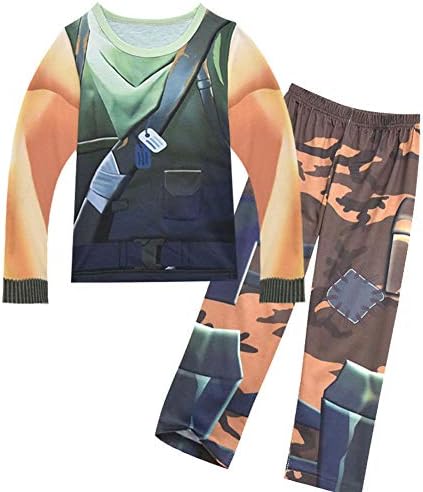 Boys' 2 Piece Long Set Pajamas PJS Clothing Sets Sleepwear Game Cosplay Children Costumes