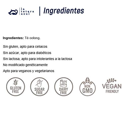 LA TETERA AZUL Blue Tea Oolong Premium. Authentischer und am meisten geschätzter Oolong-Tee. Abnehmen Infusion. Topf mit 20 Pyramiden. – Bild 6