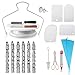 73 pcs Cake Decorating Supplies, Tasera cake decorating kit With Rotating Turntable Stand, Icing Piping Tips & Pastry Bags, Icing Spatula & Smoother