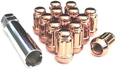 AVN Motorsports 12x1.5 Spline Tuner Lug Nuts Wheel Locks (20 Lugs & 1 Key Included) (12mmx1.50 Thread Size) (Orange)