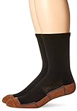 Copper Sole Men's 2 Pack Athletic Crew Socks, Black/Grey, Sock Size:10-13/Shoe Size: 6-12