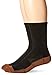 Copper Sole Men's 2 Pack Athletic Crew Socks, Black/Grey, Sock Size:10-13/Shoe Size: 6-12