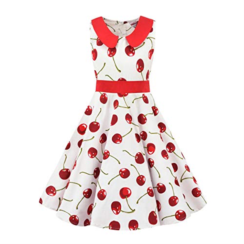 Mua Feiscat レトロ ワンピース ロカビリー ワンピース ヘプバーン ドレス スイング スカート 女の子 夏服 ロカビリードレス 洋服 ハイウエスト スカート キッズドレス 子供 夏服 女の子 ガールズ Tren Amazon Nhật Chinh Hang 21 Fado