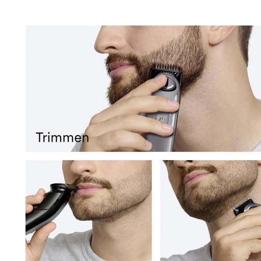 Braun Barttrimmer Series 3, Elektrischer Bartschneider Herren, 4 Zubehörteile, Ultrascharfe Klinge, 50 Min Akkulaufzeit, Kabelloser Bartrasierer, 40 Längen, BT3525, Grau 5